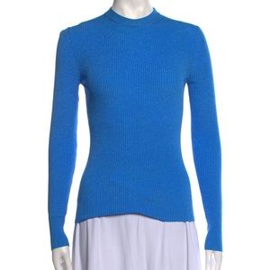 Calvin Klein Blue Ribbed Long Sleeve Sweater